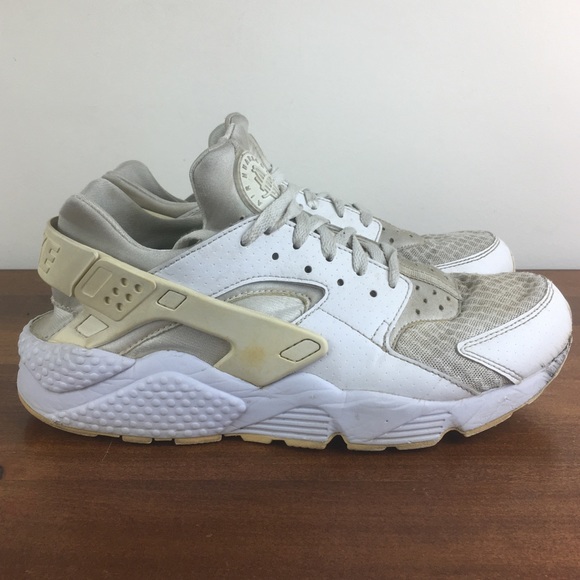 NIKE Men’s Air Huarache Running Shoes 318429-111 Size 10 White - Picture 4 of 10